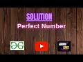 Perfect Number GeeksforGeeks Problem Solving Solution Gorakh Codes