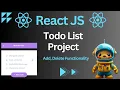 Todo List App in ReactJs React Project for Beginners