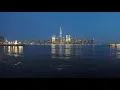 Beautiful sunset at New Jersey City Boardwalk
