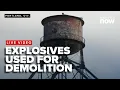 Old warehouse demolition takes place in Portland Oregon