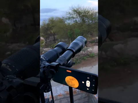 Nikon 70-300 mm lens vs 60X telephoto lens moon photography #short #shorts #ytshorts #photography