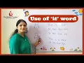 How to use it word in English grammar Use of It word in UKG class English grammar kindergarten