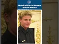 Teen Lifeguard and Child Rescued From California Coast Meet Trump at White House