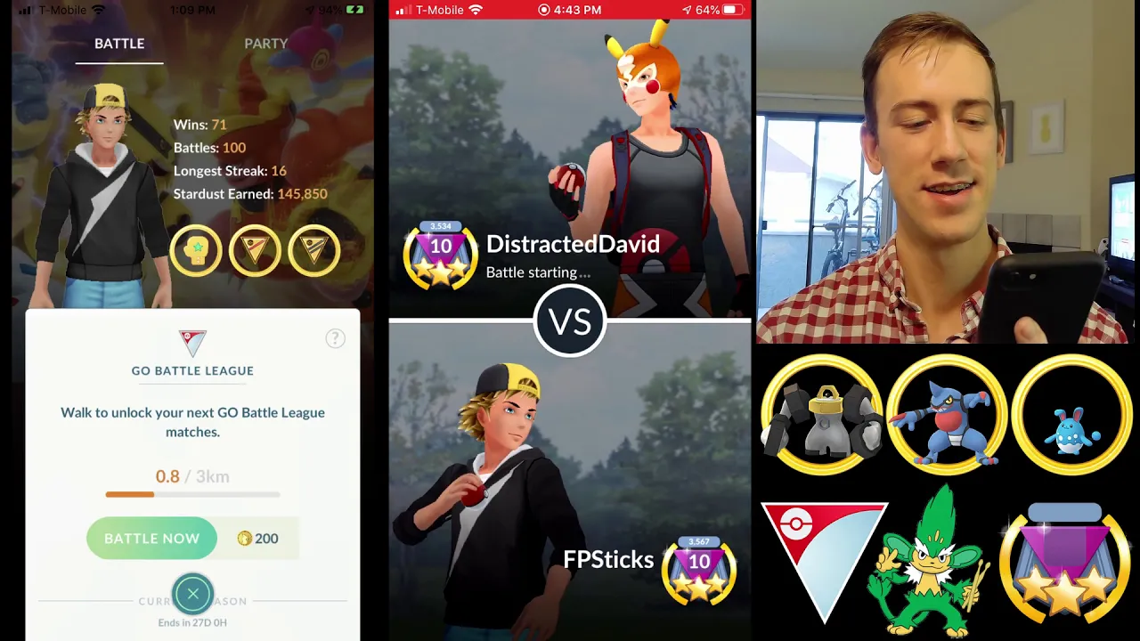 LIVE RANK 10 GO BATTLE LEAGUE BATTLES POKEMON GO BATTLE LEAGUE PVP