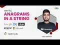 Find All Anagrams in a String Google Uber Meta Amazon Microsoft LeetCode Yash Dwivedi