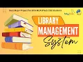 Python GUI Project Library Management System Tkinter MySQL