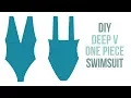 DIY Reversible Deep V One Piece Swimsuit Katie Fredrickson