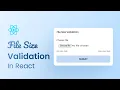 How to Validate File Size in React JS