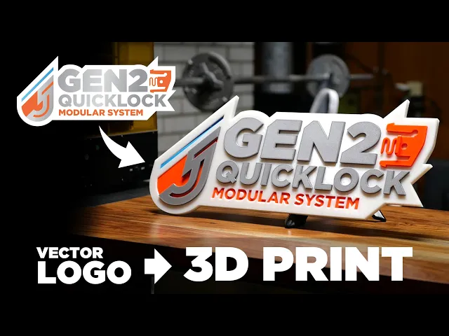 2D Vector Logo to 3D Print Tutorial video thumbnail