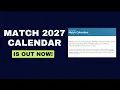 MATCH 2027 Calendar Explained Full Timeline IMG Strategy Guide