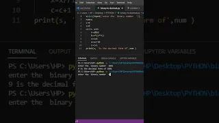 Binary to Decimal Conversion Python Program