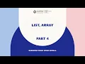 Algoritma Pemrograman dengan Scratch dan Python Part 4 List Array
