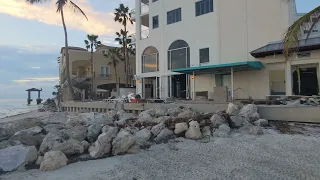 Shephard s Beach Resort after hurricane Helene 2024 Clearwater Beach FL DESTRUCTION