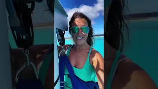 Hanging by a string 69ft in the air to replace my wind transducer 🙈