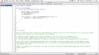 4 21 Dice game - Java