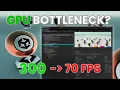 300 FPS 70 FPS Using the Frame Debugger to Find a GPU Bottleneck