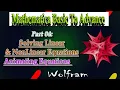 Mathematica Basic to Advance Part 04 Solving Linear and Nonlinear Equations with Manipulating