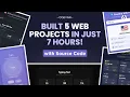 Built 5 HTML CSS JavaScript Projects in Just 7 Hours Beginner to Advanced Web Development