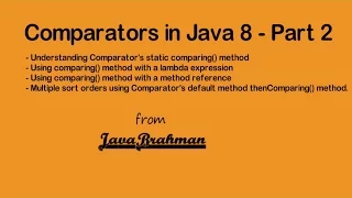 Java 8 Comparator Tutorial - Part 2