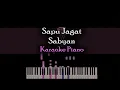 Lagu Karaoke Sapu Jagat - Nisa Sabyan ( Piano Karaoke Tutorial Synthesia Instrumental )