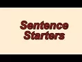 How to improve your writing by varying your sentence starters