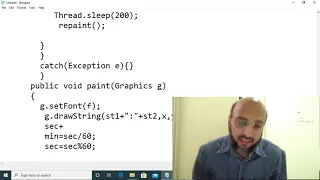GUI Programming Applet Graphics Thread Digital Clock