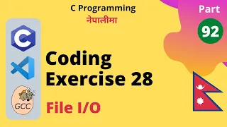 Coding Exercise 28 File C Programming Tutorial in Nepali