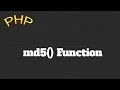 Md5 function in php string encryption function