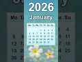Lagu January 2026 Calendar