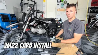 125cc dirt bike VM22 Carb install guide No more bog Apollo SSR RFZ 110cc 125cc 140cc