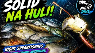 Matinding Night Dive! Ang Daming Solid na Huli!