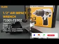 73301-73302 - Drive Air Impact Wrench Pneumatic Heavy Duty Impact Wrench 1080p