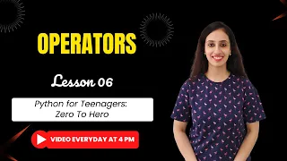 Lesson 6 Operators in Python