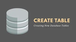 CREATE TABLE Statement SQL - Creating Database Tables
