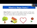 Shape Poetry