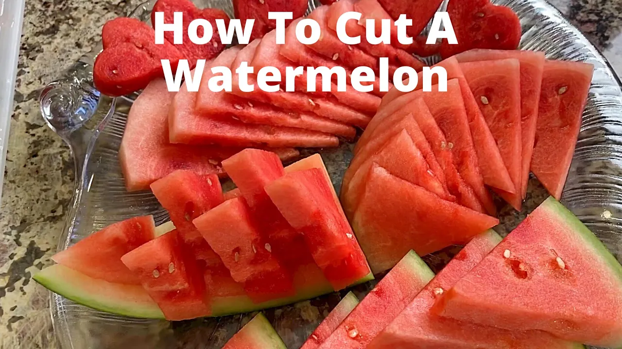 How To Cut A Watermelon Into Cubes, Triangles, Sticks, Hearts, & Sparkling Drink