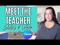Design Your Meet the Teacher Slides Letter in Canva - Quick Easy