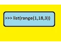 Python Ranges and Lists