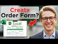How To Create An Order Form In Excel Full Guide 2026