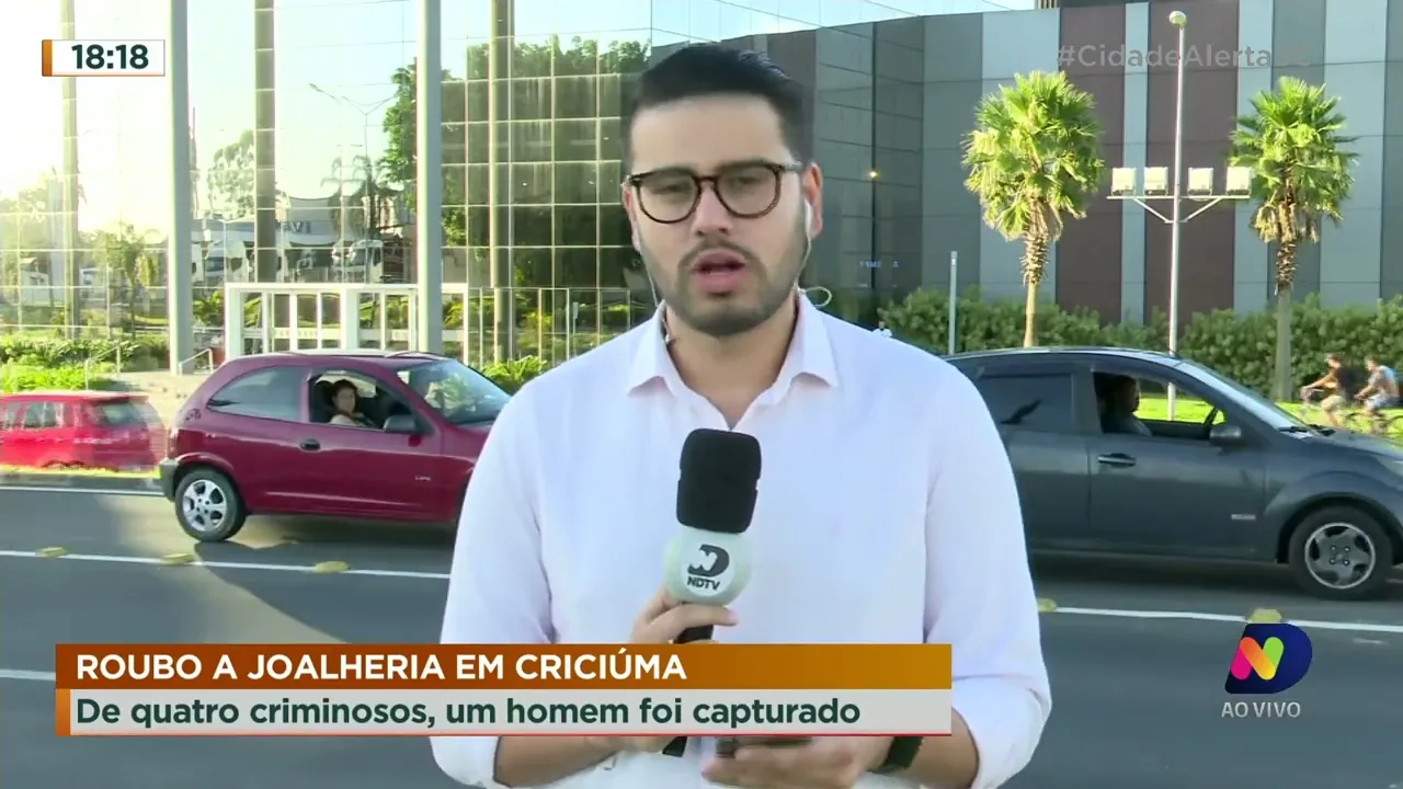Roubo a joalharia em Criciúma: de quatro criminosos um homem foi capturado