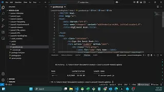 12 NodeJS Handling HTML Forms POST Requests in Node js Express