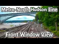 Metro-North Railroad Front Window View - The Hudson Line to Croton-Harmon