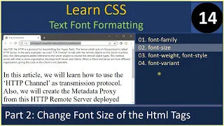 Text Font Formatting Part 2 - Font Size CSS Tutorial