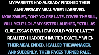 MY PARENTS ENJOYED THEIR ANNIVERSARY DINNER… AND EXPECTED ME TO PAY