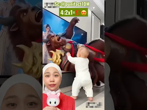 ADIK TARIK SILUMAN KERBAU KELUAR DARI TV⁉️UNTUK SELAMATKAN BIBI@punifact10M