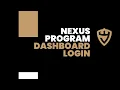 Nexus Program Dashboard Login