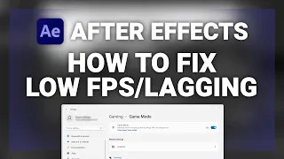 Adobe After Effects – How to Fix Low FPS/Lagging! | Complete 2022 Tutorial