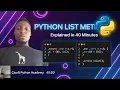 Master Python List Methods in 40 Minutes Complete Beginner Tutorial with Examples