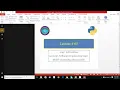 python programming Lecture 5 learn python