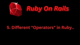 Ruby Operators